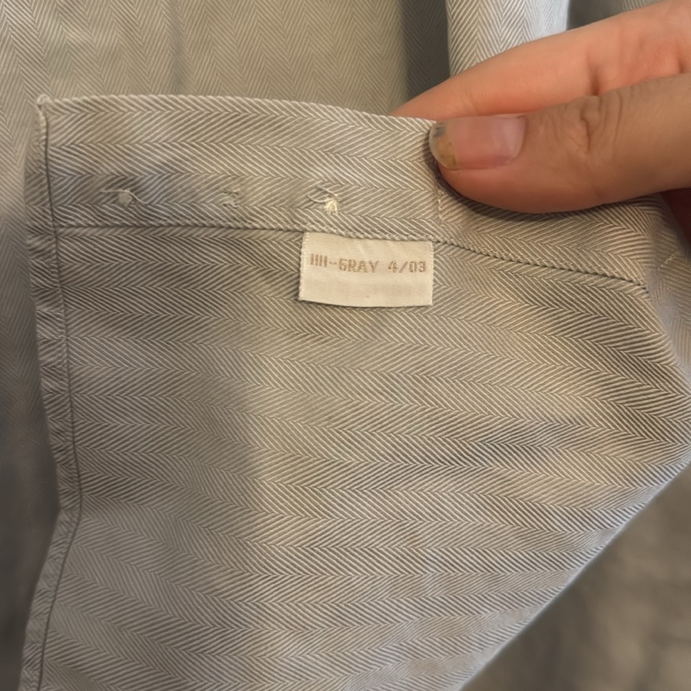 Men’s John W Nordstrom Grey Dress Shirt Size 16/33 - Picture 5 of 7